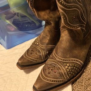 Corral beaded western cowgirl boots